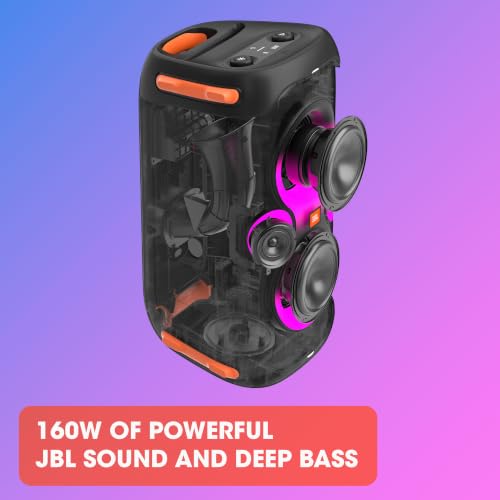 JBL PartyBox 110 - Portable Party Speaker with Built-in Lights, Powerful Sound and deep bass, Black