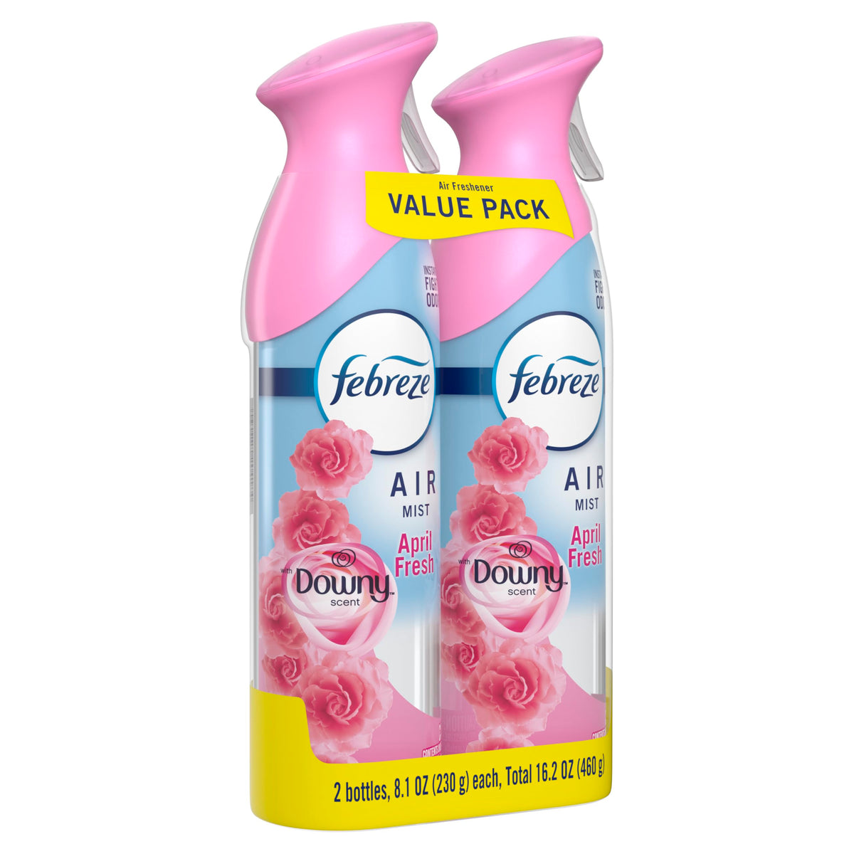 Febreze Air Mist, Air Freshener Spray, Odor Fighting Room Spray, Deodorizer for Home Bathroom Kitchen Office Apartment Dorm Room Classroom, Downy April Fresh Scent, 8.1oz (Pack of 2)