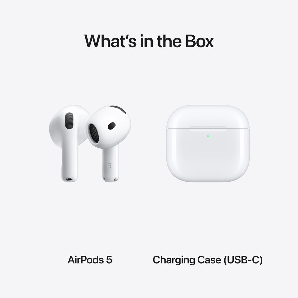 Apple AirPods 5 Wireless Earbuds with Active Noise Cancellation | Bluetooth Headphones, Personalized Spatial Audio, Live Translation, USB-C Charging Case, H2 Chip