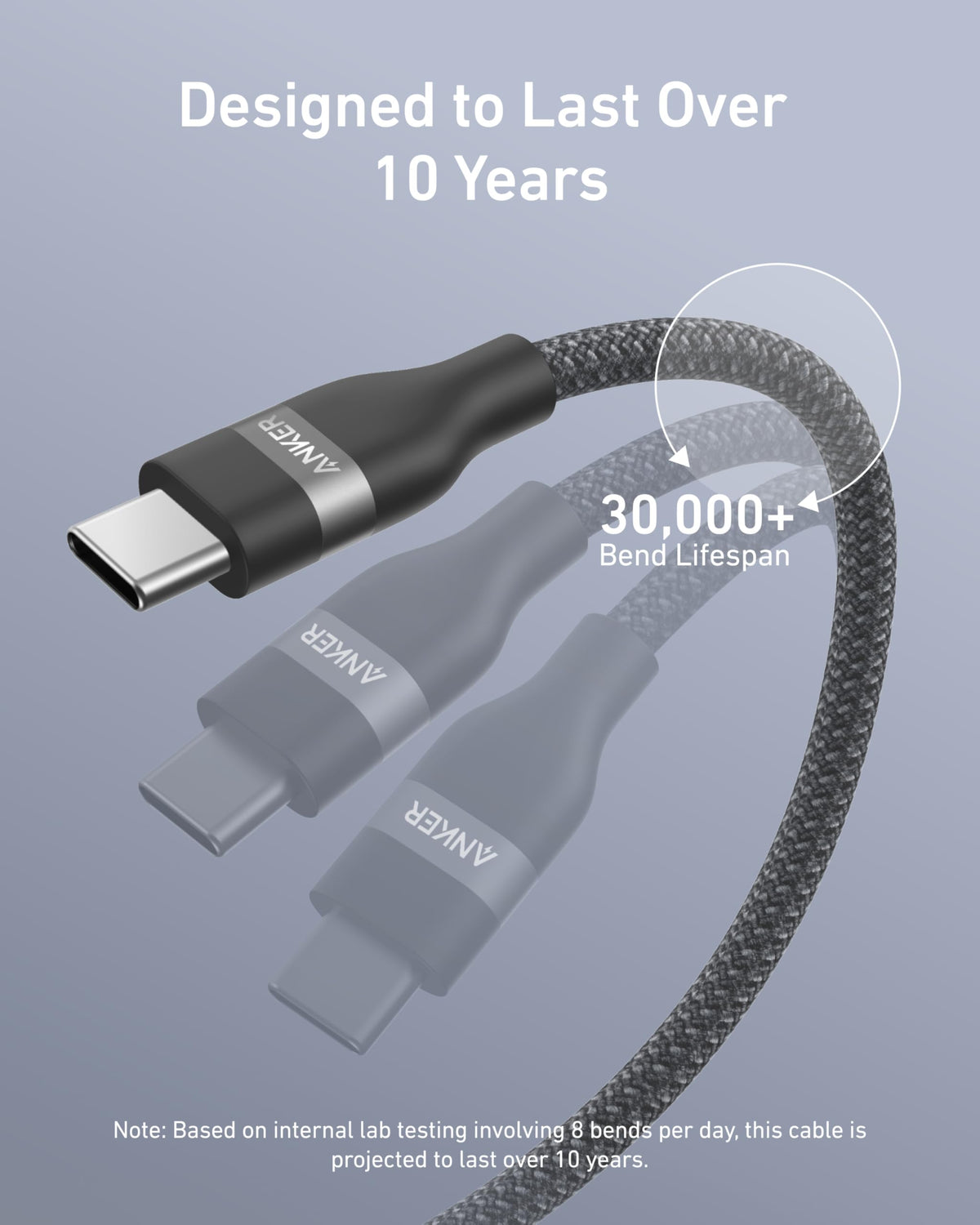 Anker Nano USB C to USB C Cable, 240W Fast Charging Cable (Black, 6ft) | Flexible Multi-Color Braided Charger for iPhone 18 / 17 Series, MacBook Pro, and More