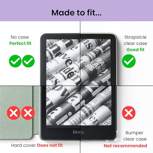 Strapsicle Hand Straps for Kindle Paperwhite & Kobo Aura H2O - Black