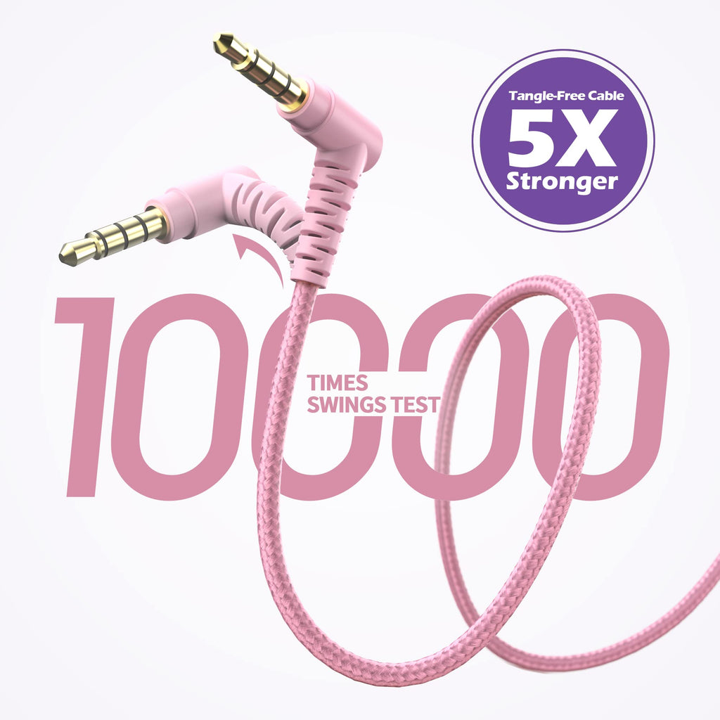 Kids Headphones for School with Microphone, 93dB Volume Limited, PinkPurple | Wired On Ear Headphones for Girls Boys, Foldable Lightweight Headphone for Classroom Learning & Entertainment Travel Computer