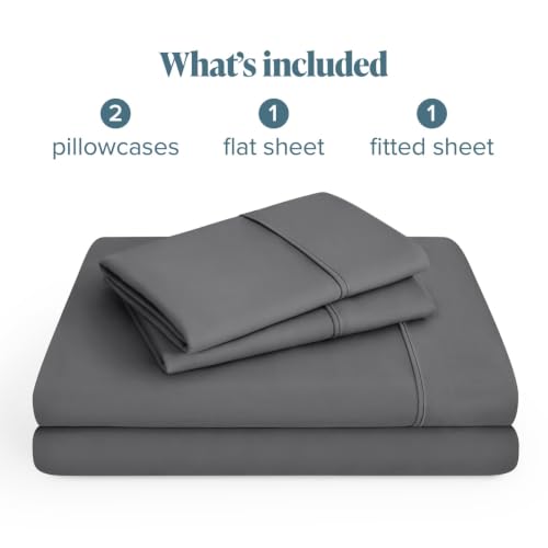 Bare Home Queen Sheet Set - 1800 Ultra-Soft (Queen, Grey) | Deep Pockets 6 to 15 Inches, Breathable, Hypoallergenic, Hotel Luxury, Easy Fit, Soft, All-Season
