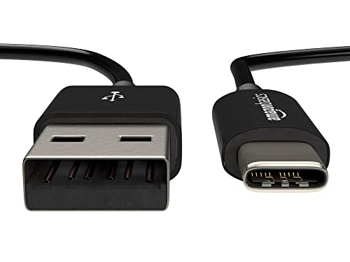Amazon Basics USB-A to USB-C Fast Charger Cable, USB 2.0, 480Mbps Data Transfer Speed, USB-IF Certified, for Apple iPhone 16/15, iPad, Samsung Galaxy, Tablets, Car, 3ft, Black