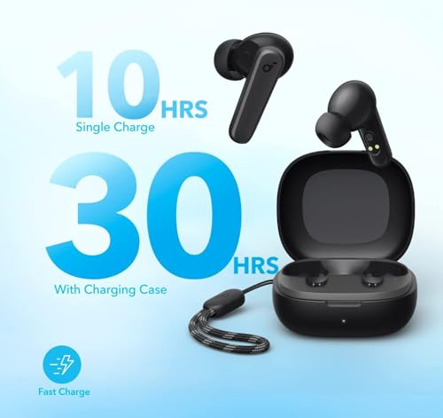 Soundcore by Anker P20i True Wireless Earbuds, with Big Bass, 30H Playtime | Bluetooth 5.3, Water-Resistant, 2 Mics for AI Clear Calls, 22 Preset EQs, Customization via App