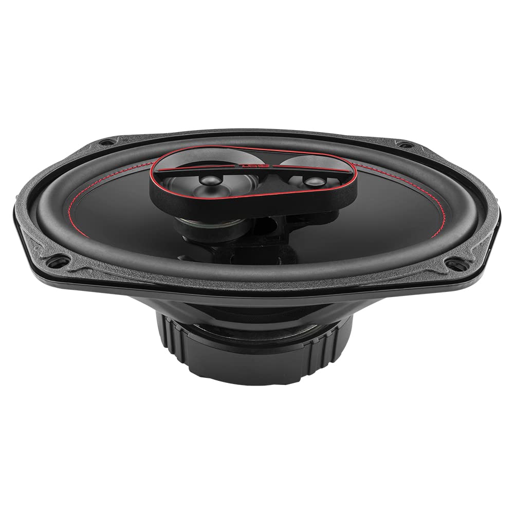 DS18 G6.9Xi GEN-X 6x9 3-Way Coaxial Speakers 180 Watts 4-Ohm with Mylar Dome Tweeters - Grill Included - Full Range Speaker Great for Car Stereo Sound System - Pair