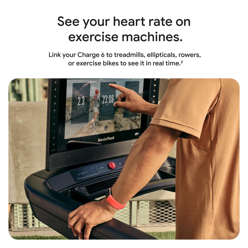 Google Fitbit Charge 6 - Fitness Tracker - Obsidian/Black | Google apps, heart rate on exercise equipment, 3-month Google Health Premium membership included, small and large bands