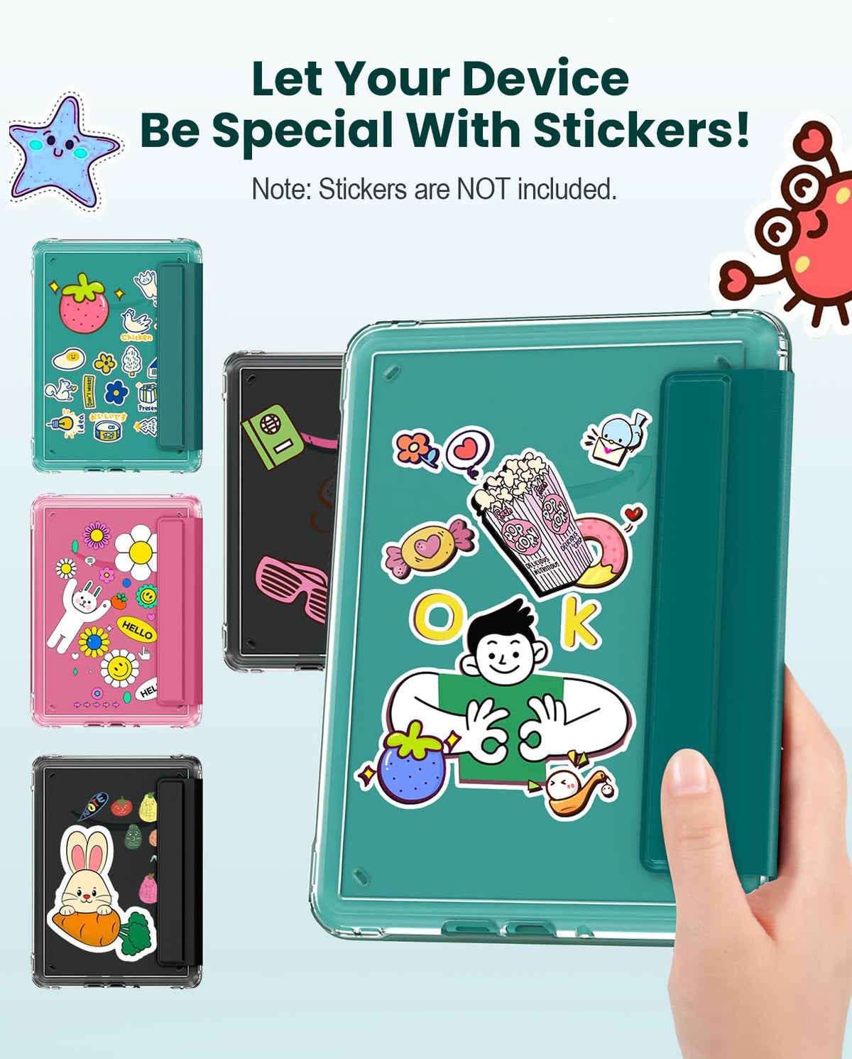 MoKo Magnetic Case for 7" Kindle Paperwhite 12th Gen& Colorsoft,Jade Green | Detachable,Ultra Clear Back, Scratch-Proof, Light Shell Cover, Auto Wake/Sleep,for Kindle Paperwhite& Colorsof 2024/2025