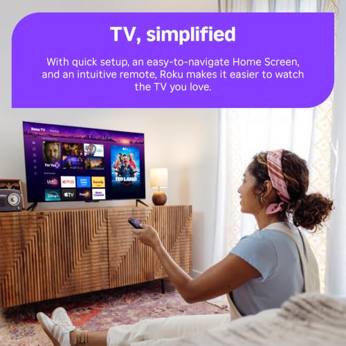 Roku 55-Inch Select Series Smart TV 2026-4K (2160p) QLED TV TV | Flat Screen QLED Television with Voice Remote, Wi-Fi & Bluetooth Headphone Mode - Streaming Live Local News, Sports, & Movies