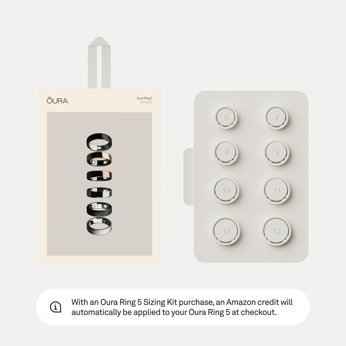 OURA Ring 5 Sizing Kit - Size Before You Buy | Unique Sizing, Not Standard Ring Sizing - Receive Amazon Credit for Oura Ring 5 Purchase