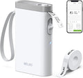 Nelko P21 Label Maker Machine with Tape, Bluetooth Label Printer, White | Creative App & Multiple Templates, Inkless Printing, Built-in Cutter, Ideal for School, Teacher Supplies, Office, and Home