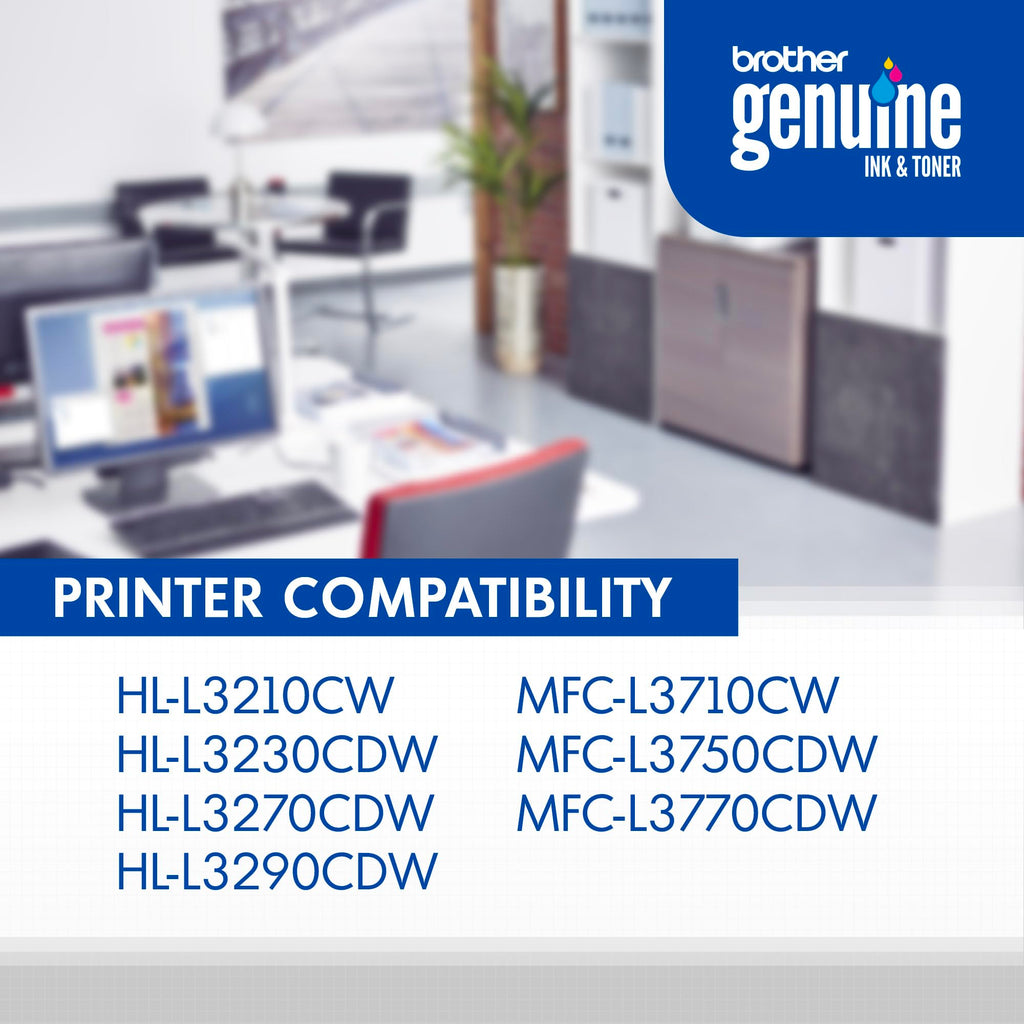Brother Genuine TN223 4PK, Standard-Yield Toner Cartridge, Four Pack | Includes black, cyan, magenta, yellow cartridges for HL-L3210CW, MFC-L3710CW, MFC-L3770CDW printers