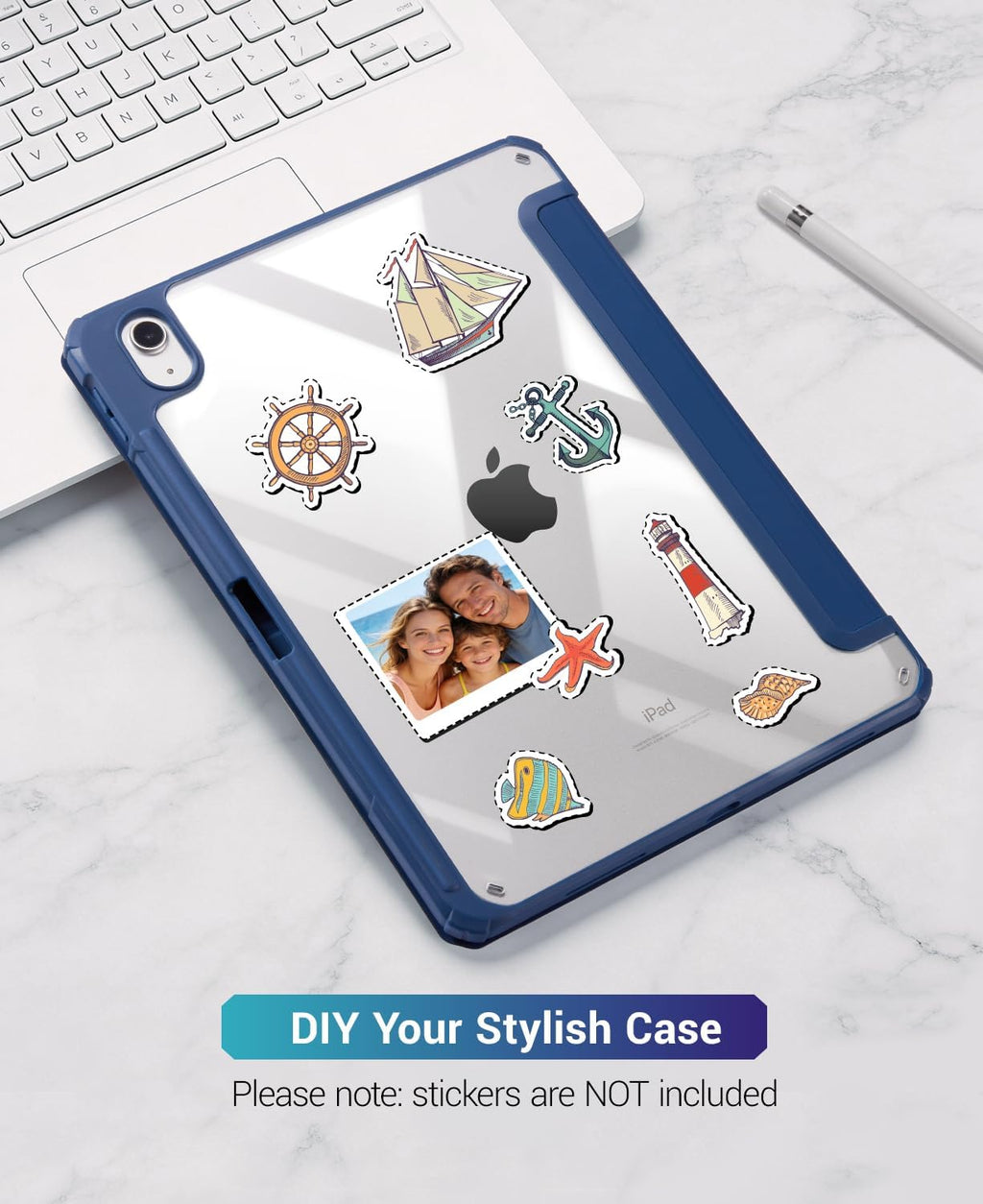 CoBak Case for iPad (A16) 11th Generation, iPad 10th Gen Cover,Dark Blue | Protective Multi-Angle Stand Cover with Portrait Mode, Pencil Holder, Auto Wake/Sleep, Case for iPad 11/10.9 Inches 2025/2022