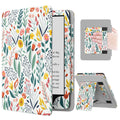 Moko Case for 7"/6.8" Kindle Paperwhite 12/11th Gen & Kindle Colorsoft for Signature Edition 2024, Slim PU Shell Cover with Auto-Wake/Sleep, Flowers