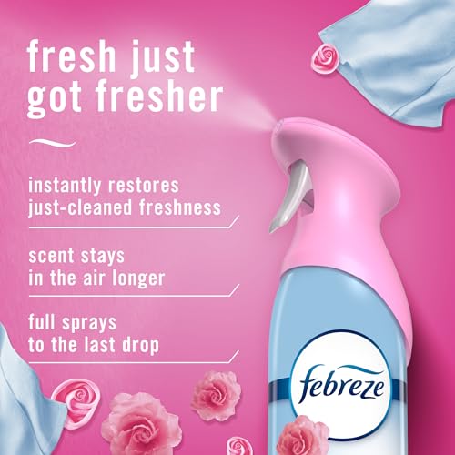 Febreze Air Mist, Air Freshener Spray, Odor Fighting Room Spray, Deodorizer for Home Bathroom Kitchen Office Apartment Dorm Room Classroom, Downy April Fresh Scent, 8.1oz (Pack of 2)