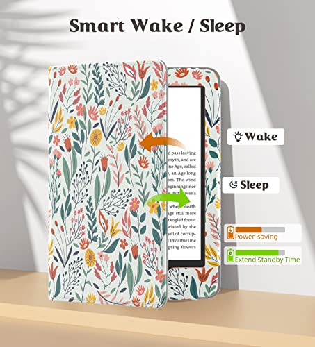 Moko Case for 6" Kindle (11th Generation,2024/2022), Flowers