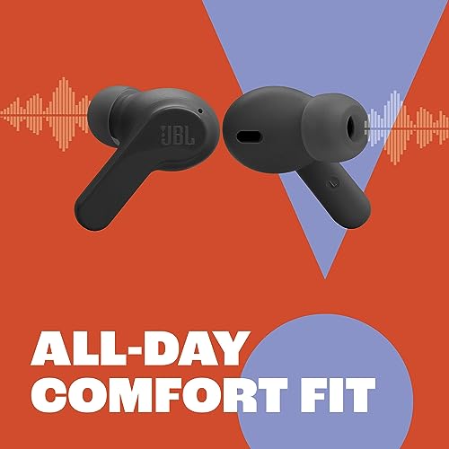 JBL Vibe Beam - True Wireless Earbuds - Black | JBL Deep Bass Sound, Comfortable fit, Up to 32 8h 24h total hours of battery life with speed charging