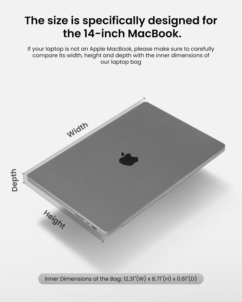 tomtoc 360° Protective Laptop Sleeve for 14-inch MacBook Pro M5 Pro/Max | 2026 A3426 A3427 A3434 M4/M3/M2/M1 A3112 A3401 A3185, Water-Resistant Laptop Case Bag Fits Dell XPS 14 & 13.8" Surface Laptop