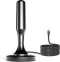 HIDB TV Antenna for Smart TV Indoor, Digital TV Antenna for Local Channels | OTA Digital HD Signal Antenna with Magnetic Base and 10ft Cable for Easy Setup