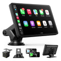 Carplay Screen for Car, 7" Wireless Apple Carplay & Android Auto | Car play with 1080P Backup Camera, GPS Navigation, Voice Control, Mirror Link, FM/AUX Audio, Plug & Play