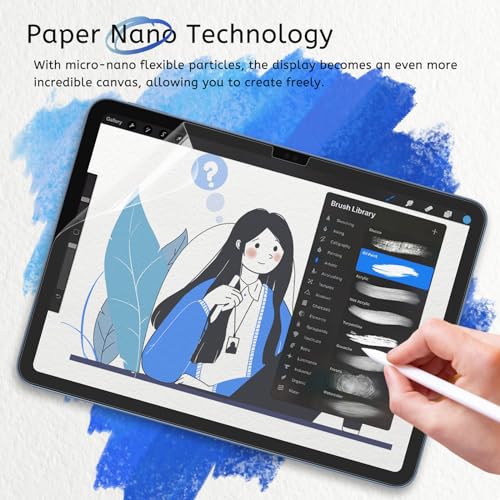 MOBDIK Paperfeel Screen Protector for iPad A16 11th/10th & iPad Air 11 | M4/M3/M2, 2 Pack Matte Film Crafted for Natural Writing, Anti Glare, Touch Sensitivity