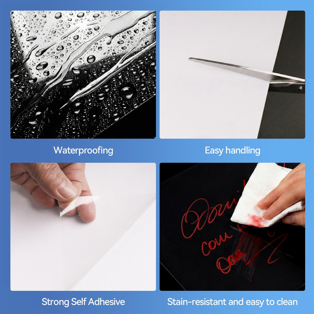 36 Sheets Transparent Laminate Sheets Self Adhesive Laminating Sheets | 8.5x11 inch Waterproof Cold Lamination Sheets Vinyl Overlay Film for Sticker Paper, Cricut Crafts, Photo -100% Clear