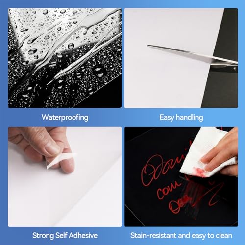 36 Sheets Transparent Laminate Sheets Self Adhesive Laminating Sheets | 8.5x11 inch Waterproof Cold Lamination Sheets Vinyl Overlay Film for Sticker Paper, Cricut Crafts, Photo -100% Clear