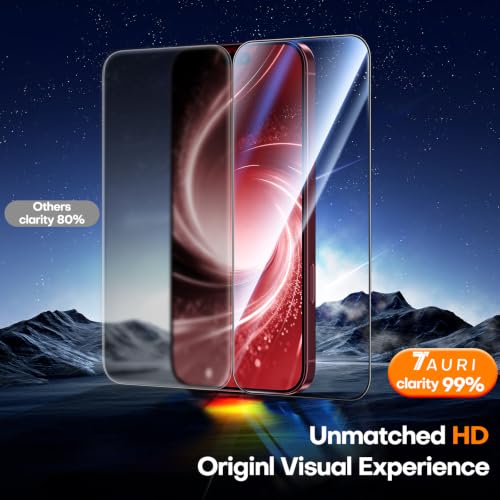 TAURI 2 Pack for iPhone 18 Pro Screen Protector, 1-Step Install | Auto Dust Removal, Full Coverage, Anti-Scratch Bubble-Free, (Ultra HD) Military-Grade 9H+ Tempered Glass for iPhone 18 Pro