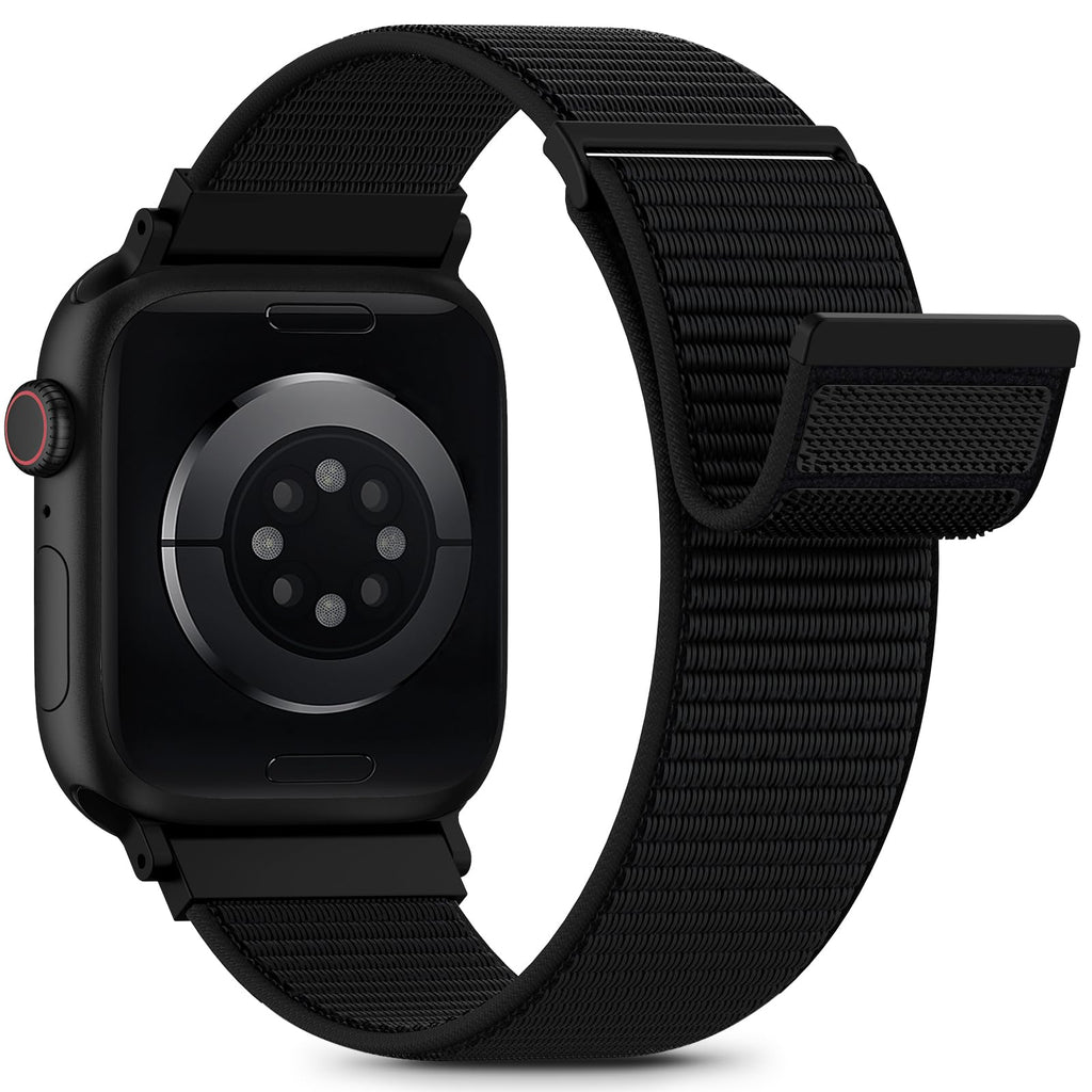 Nylon Loop Sport Band Compatible with Apple Watch Bands 44mm 45mm 46mm 49mm 42mm for Women Men, iWatch Wrist Straps for Ultra 4 3 2, Se, Series 12 11 10 9 8 7, Breathable, Soft Band Ideal for Outdoor