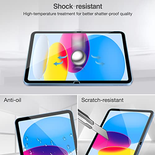 ProCase 2 Pcs Screen Protector for iPad A16 2025 11th 11" /10th 2022 10.9 | Tempered Glass Film Guard -Clear