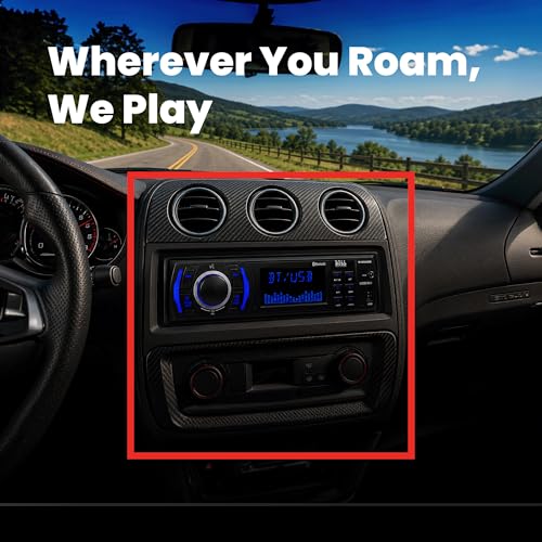 BOSS Audio Systems 616UAB Single DIN Bluetooth Car Stereo, No DVD, USB