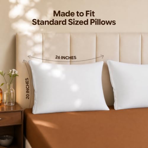 Ultimate Comfort Pillow Protectors with Zipper Standard Size - Set of 4 | Bed Bug & Dust Mite Proof Pillow Cases - 100% Waterproof, Soft & Moisture Wicking Pillow Encasements by Utopia Bedding