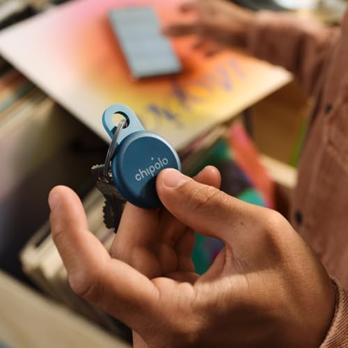 Chipolo Loop - Rechargeable Bluetooth Tracker for Key and Item Locator | Compatible with Apple or Google, Call Your Phone & Out of Range Alerts for Android (Charcoal)