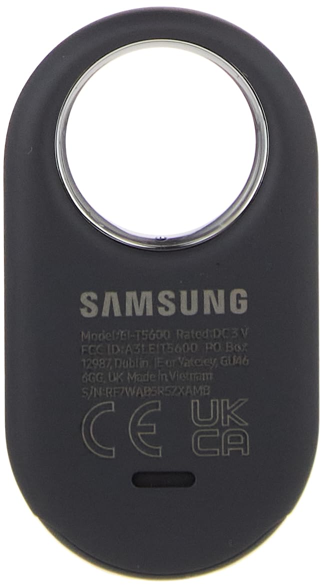 Samsung SmartTag2 (2023) Bluetooth + UWB, IP67 Water and Dust Resistant, Findable via App, 1.5 Year Battery Life - Black (International Version)