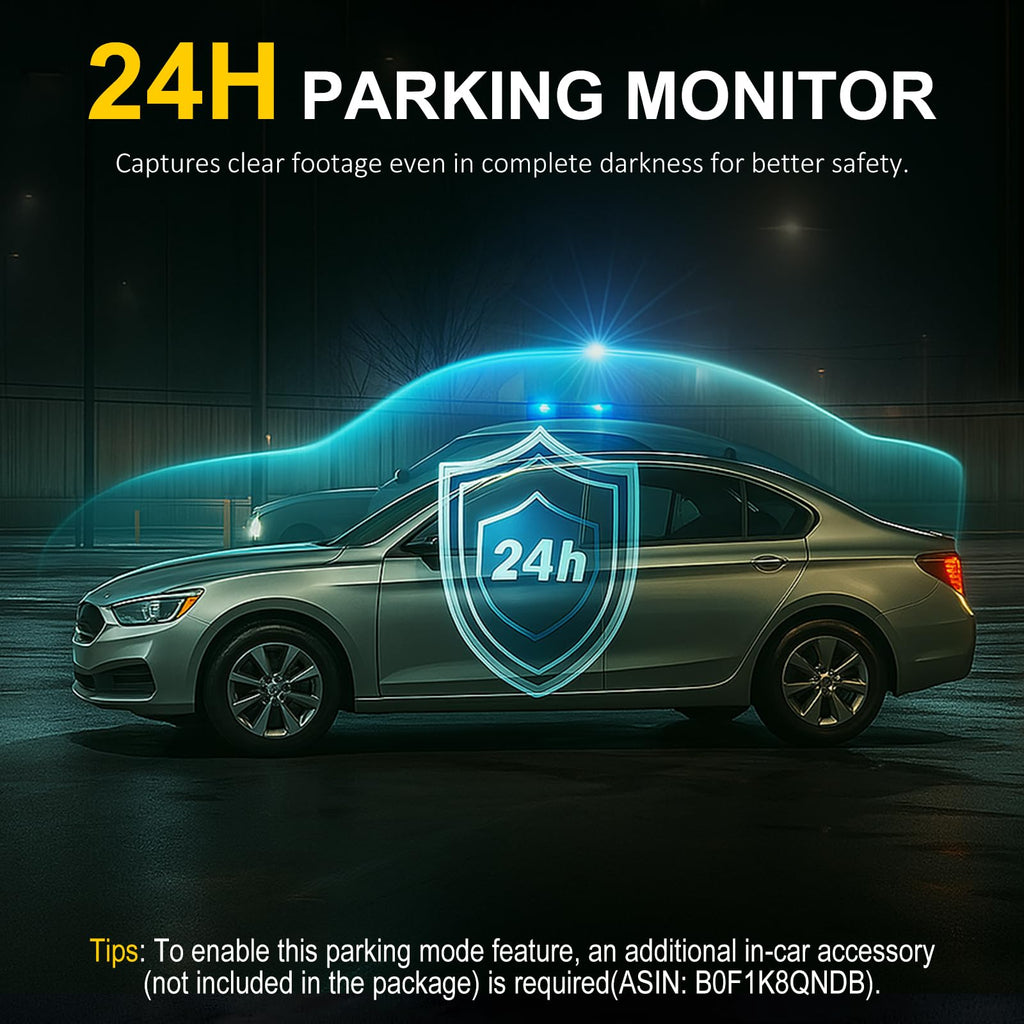 4K Dash Cam Front and Rear Inside,3.16" IPS,3 Channel Dash Cam for Car with 5G WiFi,Free 64GB Card,170° Wide Angle,Loop Recording,G-Sensor,WDR,Night Vision,Time-Lapse,24H Parking Monitor