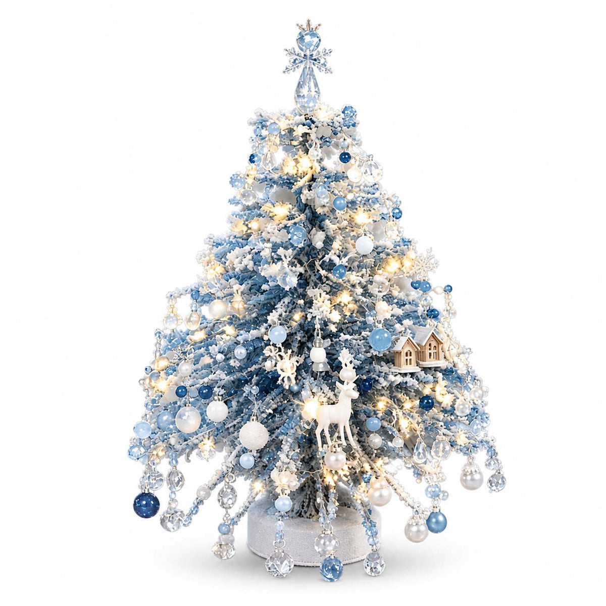 L-DIY Beaded Christmas Tree Ornament Craft Kit