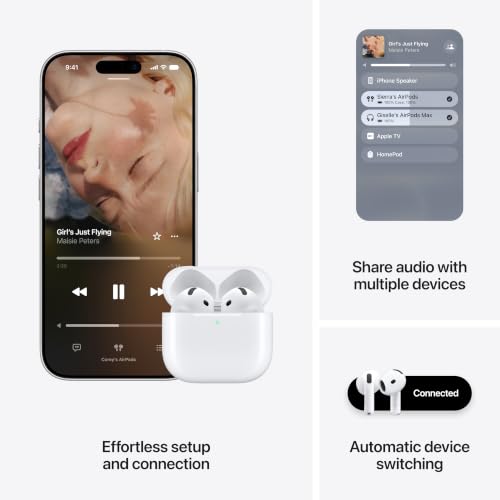 Apple AirPods 5 Wireless Earbuds with Active Noise Cancellation | Bluetooth Headphones, Personalized Spatial Audio, Live Translation, USB-C Charging Case, H2 Chip