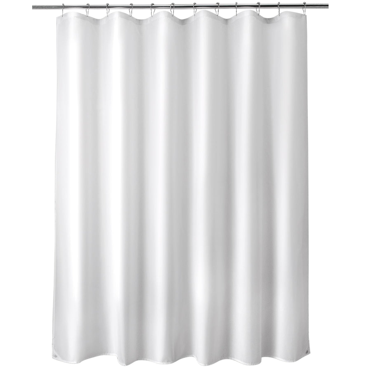 Titanker Waterproof Fabric Shower Curtain Liner Washable, Cloth Shower Liner with Magnets, White Shower Liner Soft Fabric, Lightweight Shower Curtain Liner, 70x72 Inches