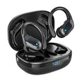 HAOYUYAN Wireless Earbuds, Sports Bluetooth Headphones, 80Hrs Playtime Ear Buds with LED Power Display, Noise Canceling Headset, IPX7 Waterproof Earphones for Workout/Running（Black）