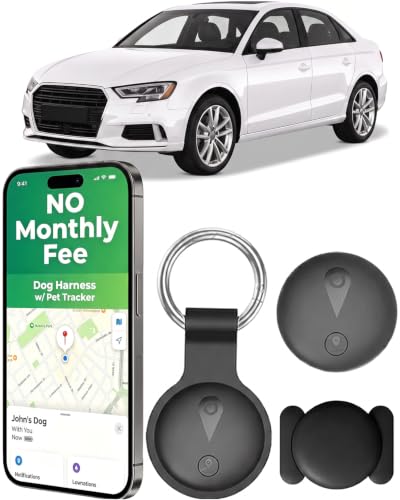 GPS Tracker for Vehicles, Real-Time Undetectable GPS Tracker for Car - No Monthly Fee & SIM Card for Hidden Magnetic GPS Locator for Android and iPhone, Ultra-Slim, IP68 Waterproof, Safe & Durable